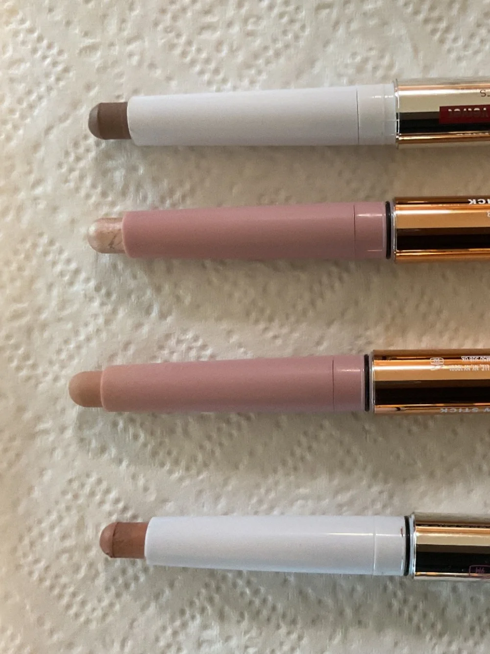 Mally Evercolor Shadow Sticks Set of 4 Vanilla Timeless Taupe Dune Sparkler